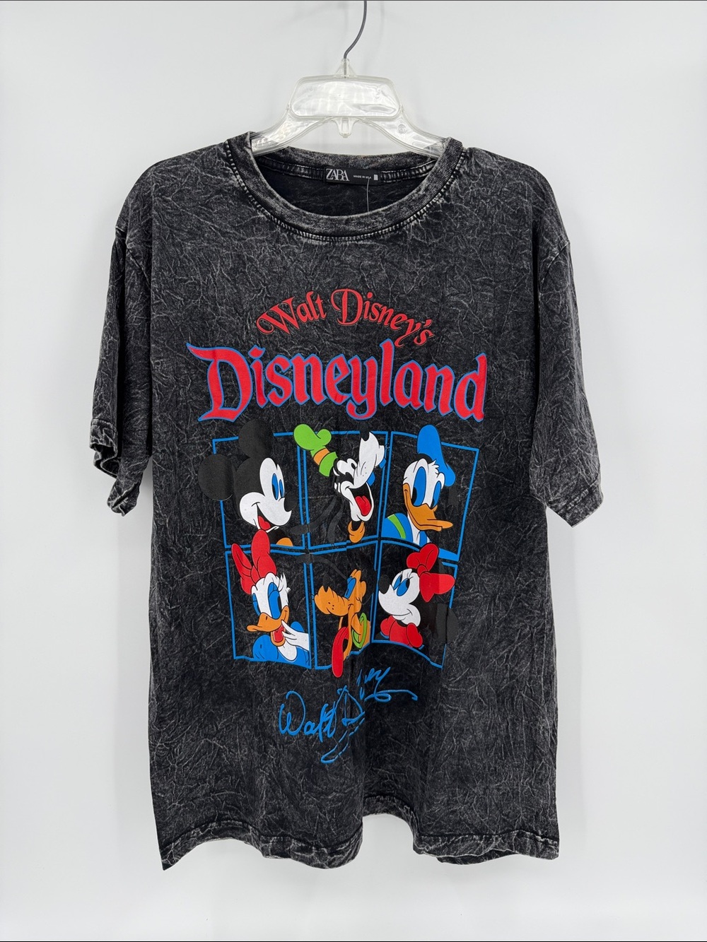 Disneyland Black Vintage-Style Adult Graphic Tee - Picture 1 of 1